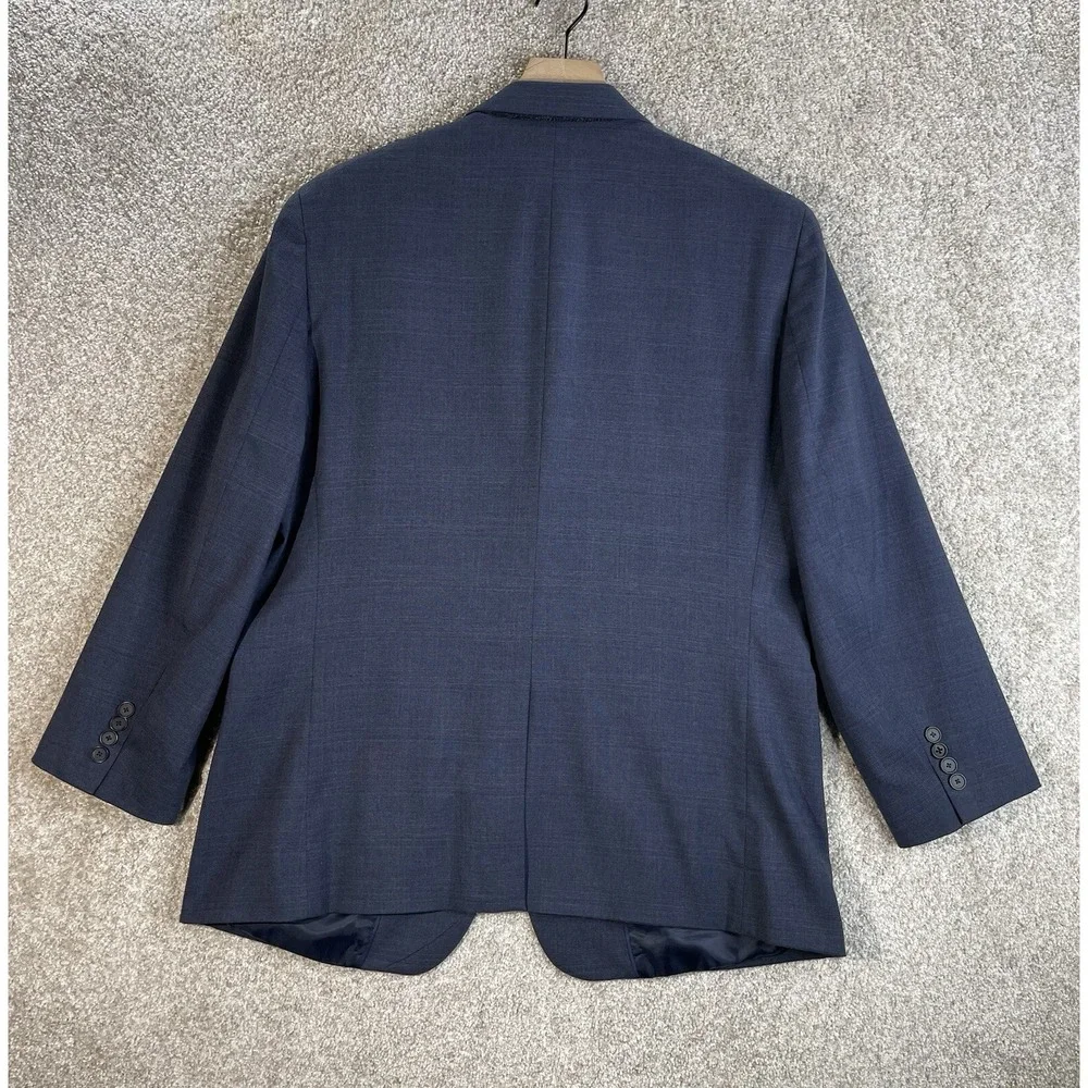 Banana‎ Republic Blazer Mens 44R Blue Glen Plaid Slim Fit Two Button Sport Coat